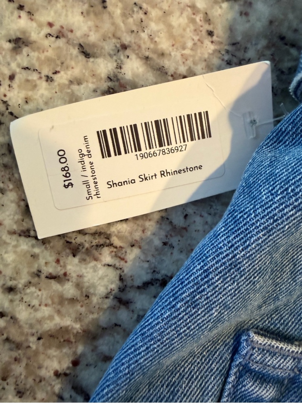 Show Me Your MuMu Denim Mini Skirt with Studded Belt - Blue - Picture 11 of 11